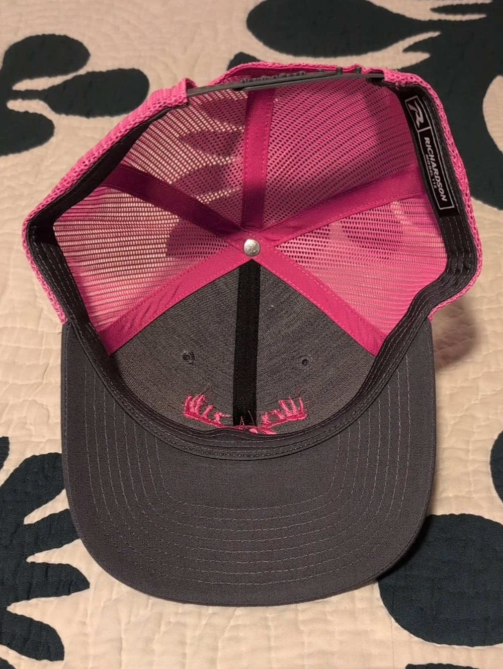 Richardson Trucker Hat with Pink Antler Logo